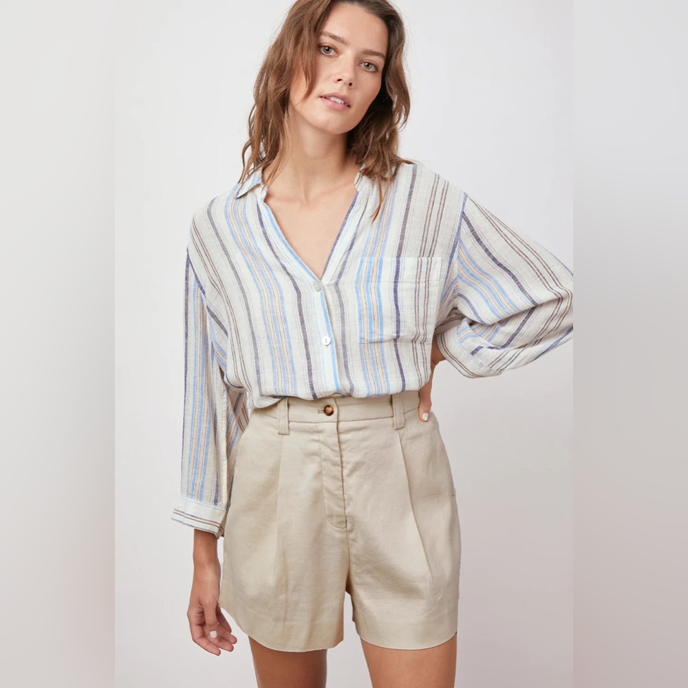 Rails Marloes Striped Linen Blend Shirt